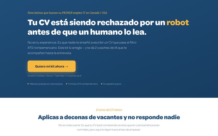 Sitio web de Tu Primer Trabajo IT